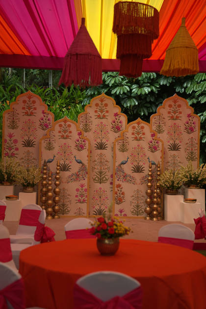 Backdrop and Ceiling — Mehendi decor — W GOA